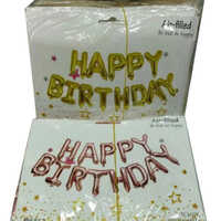 Happy Birthday Letter Balloons - Aluminum Film, 16 Inch Size, Black Foil Color | Self-sealing, Reusable Design, Eco-friendly Material, Includes Straw For Easy Inflation