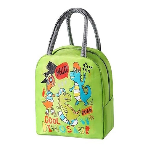 Cartoon Print Lunch Bag With Handle - Color: Any Color