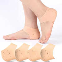 Premium Silicone Heel Pad For Heel Pain Relief For Women And Men, 2 Pair - Color: Beige
