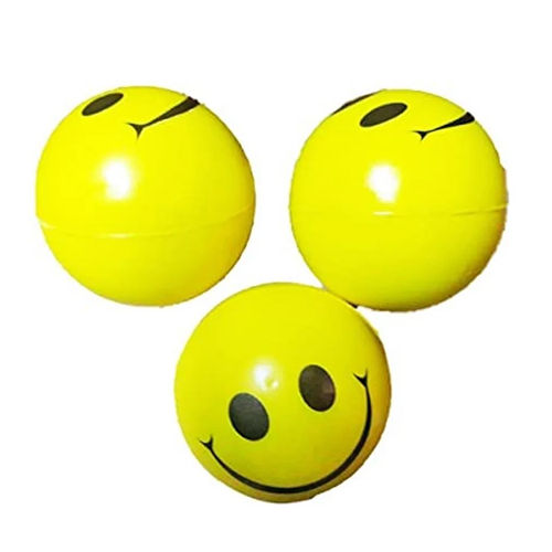 Smiley Face Squeeze Ball - Color: Yellow