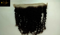 Transparent lace 13x6 Natural Deep Curly Human hair Frontal