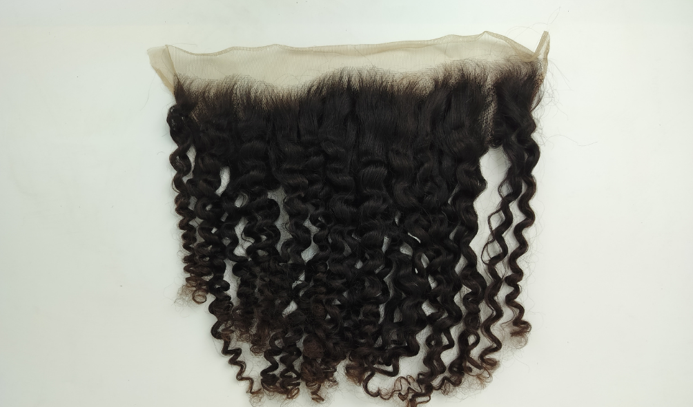 Transparent lace 13x6 Natural Deep Curly Human hair Frontal