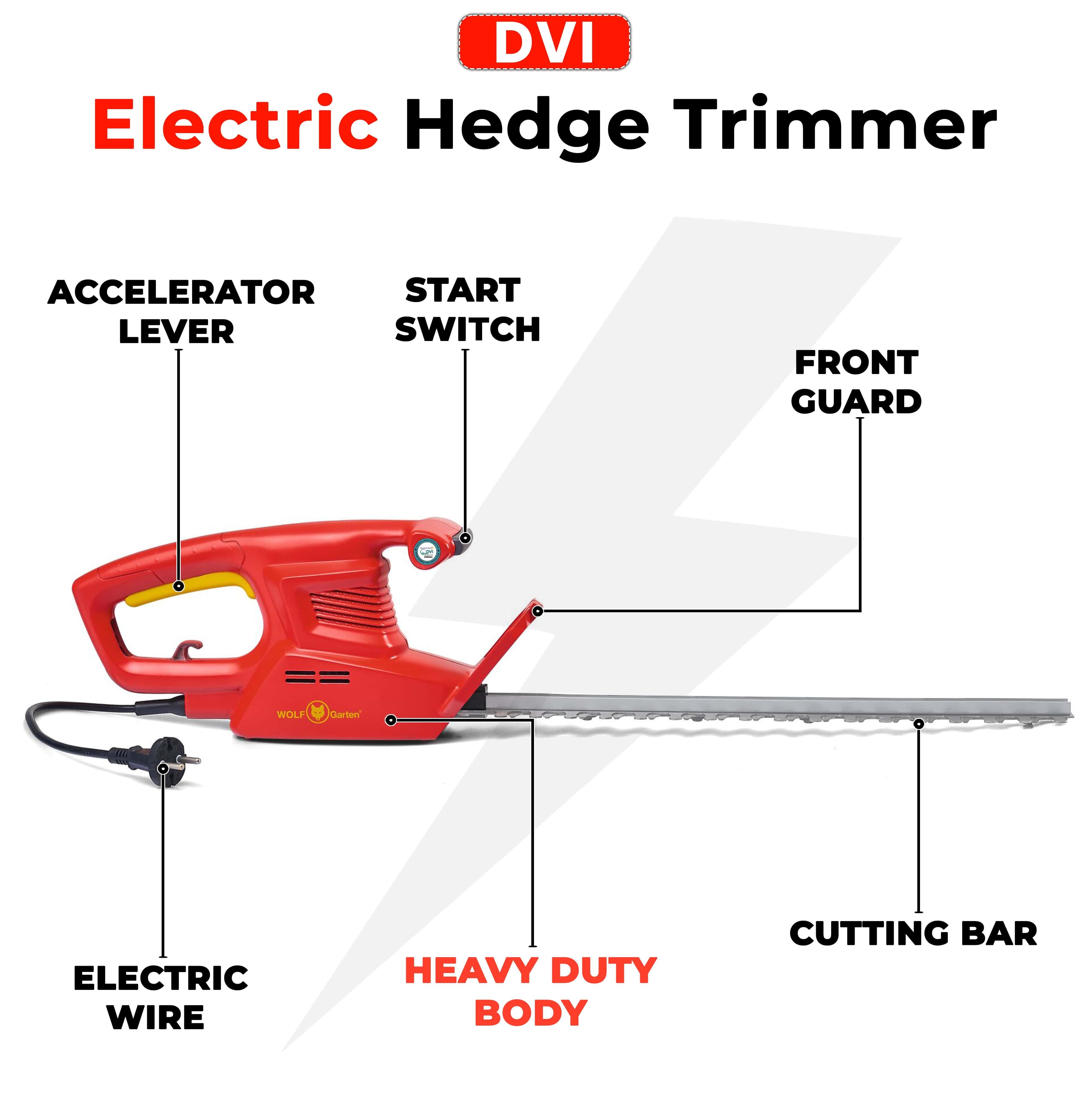 Electric Hedge Trimmer 18 inch