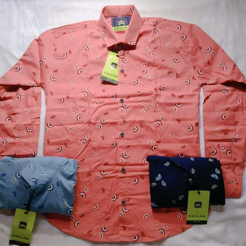 Mens Printed Cotton Shirt