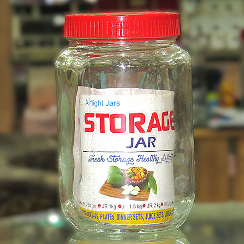 1.5 Kg Round Glass Jar - Color: Transparent