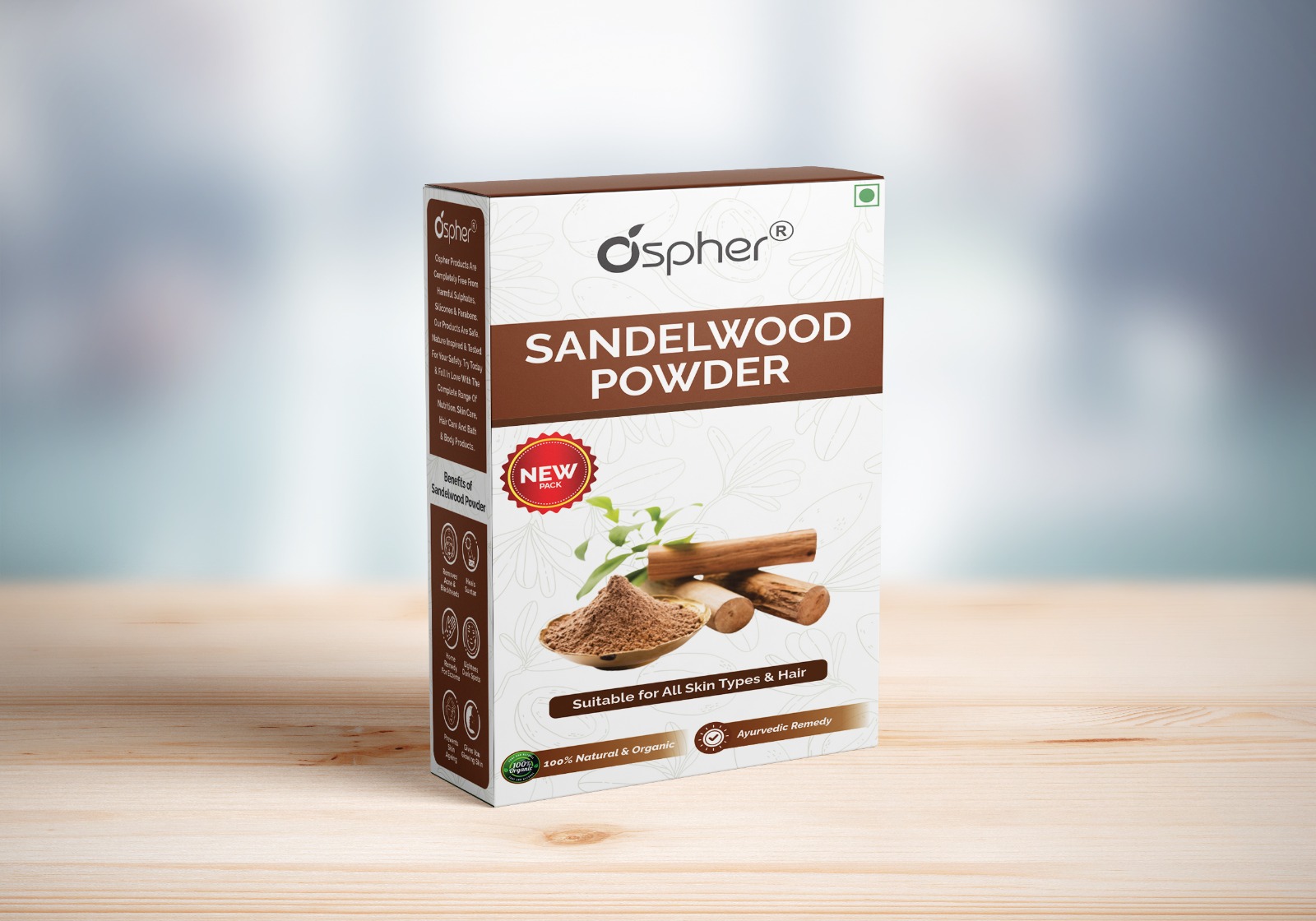 Sandalwood Powder - A Grade Herbal Formula | Perfect For Face And Hair Care 2-year Shelf Life Recommended For All