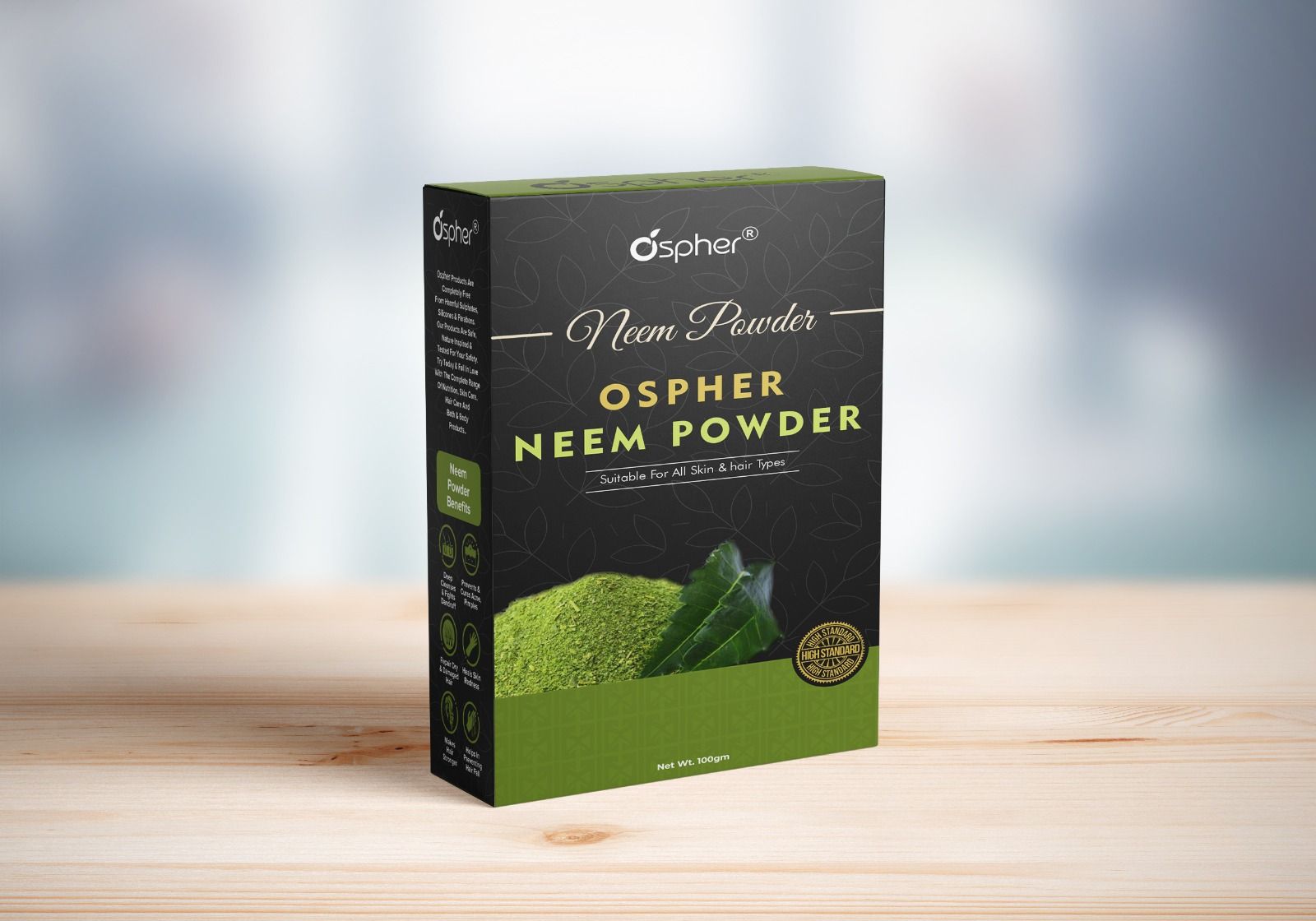 Neem Powder - Natural Herbal Hair and Skin Care Powder | Safe for All Types, Reduces Dandruff, Promotes Healthy Hair Growth