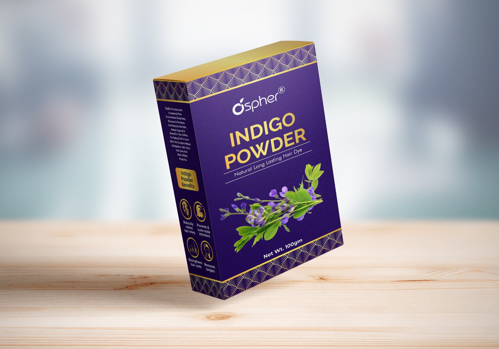 Indigo Powder - Herbal Hair Care Solution | Natural, Chemical-free Hair Dye For All, Brightens Complexion, 3-year Shelf Life