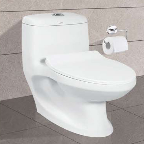 One Piece Water Closet Round-102 - High-Quality Ceramic, Various Sizes Available, Glossy White Finish | Sleek One-Piece Design, Easy to Clean