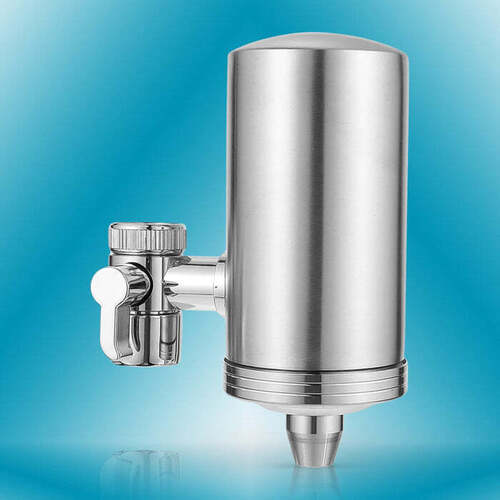 Stainless Steel  Mount Water Filter - Color: Silver