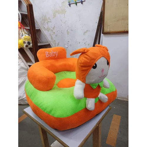 Baby Seat Teddy Bear - Color: Orange & Green