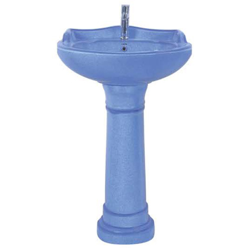 Sorento Blue Stargold Rustic Pedestal Wash Basin