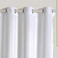 Polyester Bathroom Shower Curtain - Color: White