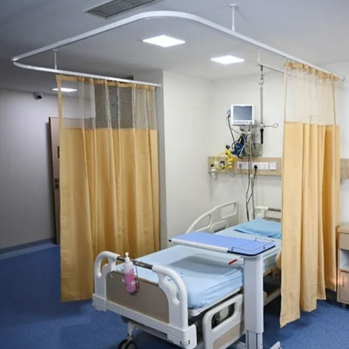 White Plain Aluminium Hospital Curtain Track - Size: 16 Feet