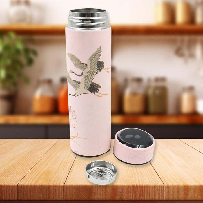 Printed Smart Vacuum Insulated Water Bottle with Temperature Display