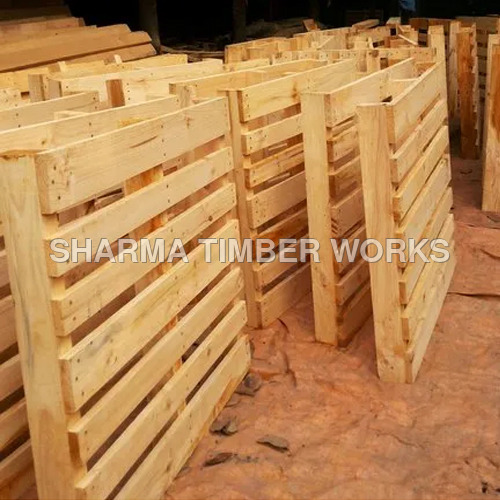 Two Way Wooden Pallets - Wood, Various Sizes, Brown Color | Load Capacity 1000-1500 KGS, Sturdy Design, Eco-Friendly & Recyclable