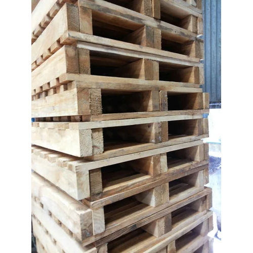 Two Way Pallets With Solid Runners - Color: Brown