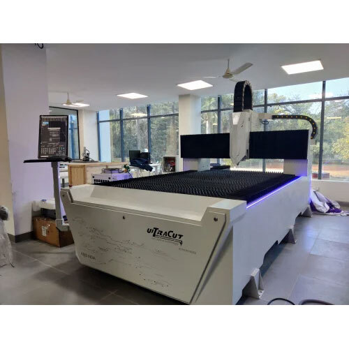 6 KW FIBER LASER CUTTING MACHINE - Metal, 380 Volt, White | Automatic Grade, High Performance, Fiber Laser Technology, 1 Year Warranty