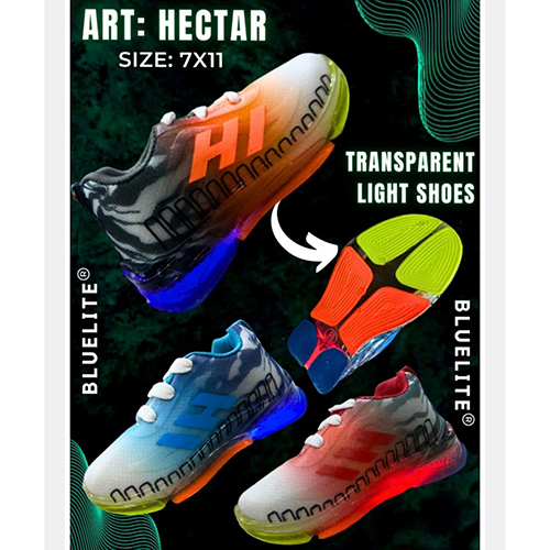 7x11 हेक्टेयर पारदर्शी लाइट जूते