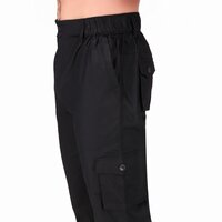 Aadhar Cotton Full Length Elasticated Waistband with Front Fly Zip Six Pocket Cargo Track Pants For Men