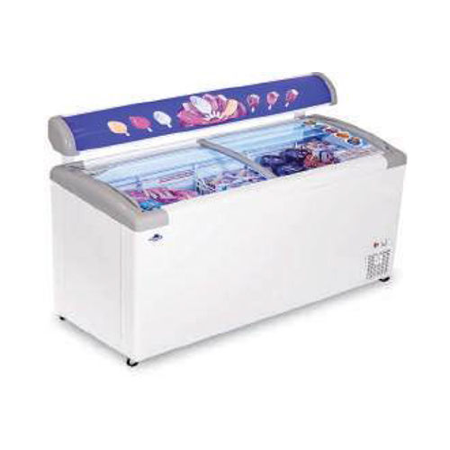 Gfr550Icgt Curved Glass Freezer With Led - Color: White