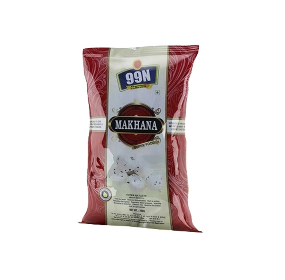 99 N Makhana 250Gm Pack - Color: White