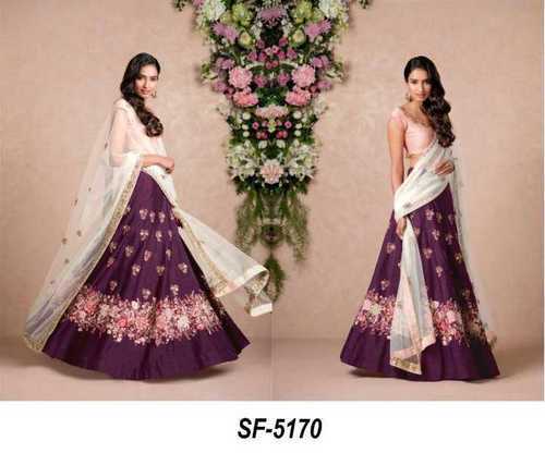 Ladies Partywear Lehenga - Color: Multicolor