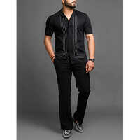 Jade Studio Collection Handcrafted Thread Border Mens Shirt - Feature: Washable