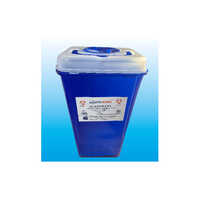 12 Litre Medical Grade Plastic Container - Blue Disposable Glassware Waste Bin | Ideal For Safe Disposal And Hygiene Solutions
