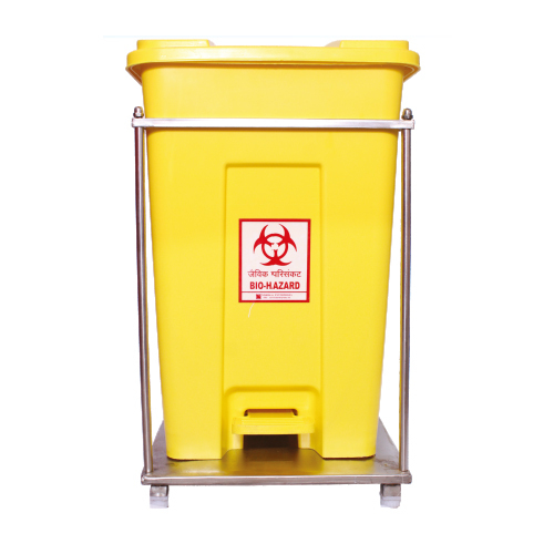 50L Stainless Steel Single Waste Bin - Application: Household