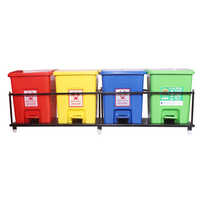 Ne 512 Multicolor Ms 4 Bin Set - 20 Litre Capacity | Ideal For Household Organization