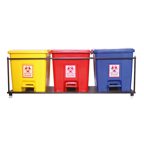 Smart Series Dustbin with MS SS Frame & Trolley