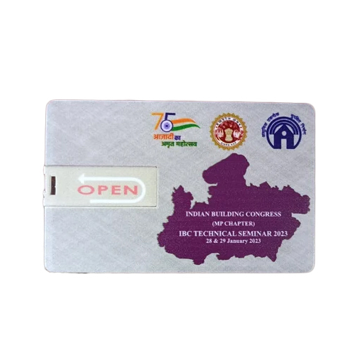 Promotional Card Pen Drive - Plastic Material, Various Sizes, White Color | Easy-to-Carry Design, Customizable with Company Logo