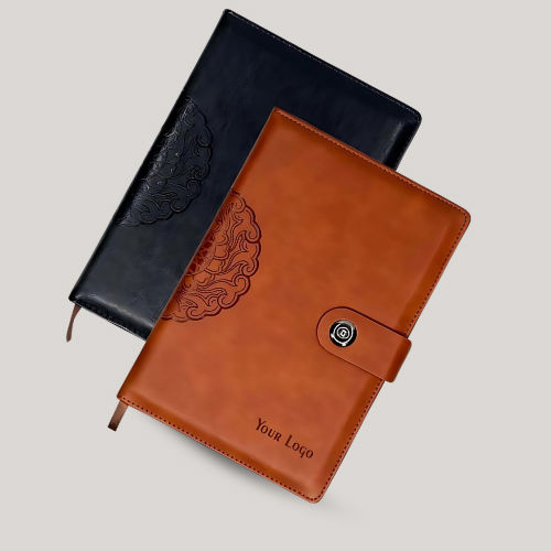 Customized Black And Brown Notebook With Logo