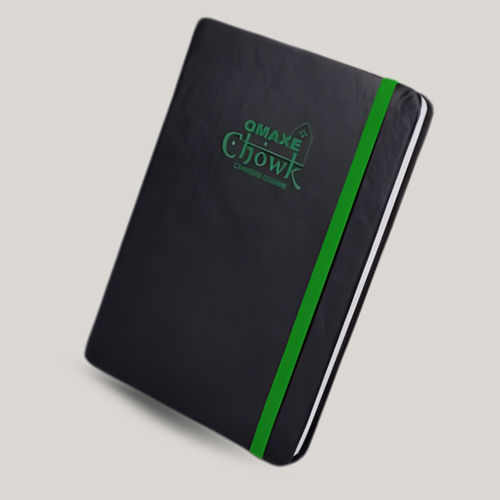 Customized Black And Green Trim Notebook With Logo