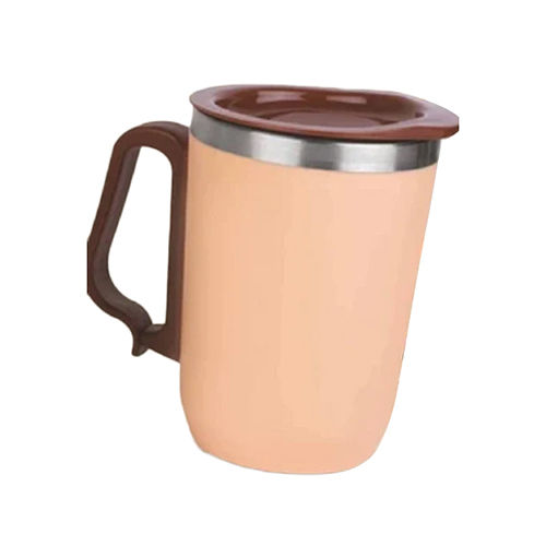 Coffee Mug With Carabiner Handle - Color: Light Pink