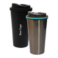 Steel Vacuum Tumbler - Durable Steel Material, Different Sizes Available, Smooth Surface Finish, Elegant Black Color
