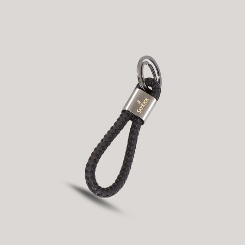 Customized Black Rope Keychain With Logo