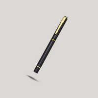 Black And Gold Metal Pen With Logo - Metal Material, Different Sizes Available, Elegant Black Color With Gold Accents | Smooth Writing Experience, Ideal For Corporate Events