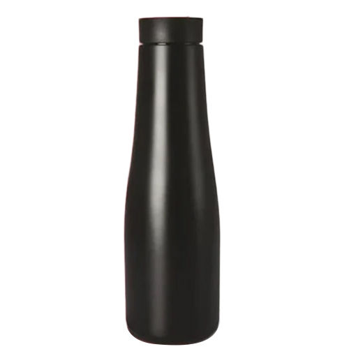 Black Steel Vacuum Bottle - Material: Metal