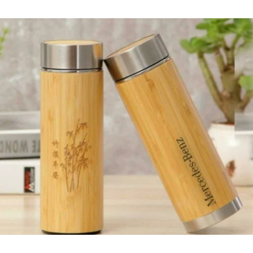 Bamboo Flask Bottle - Capacity: 500 Milliliter (Ml)