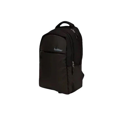 Nylon Laptop Backpack Bag - Color: Black