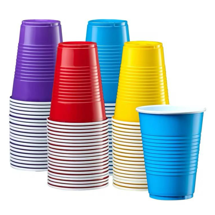 Disposable Glass - Pp Plastic, 16oz Capacity, 90 X 70mm Size, Red Color | Perfect For Beverage Service & Party Games, Fda Compliant