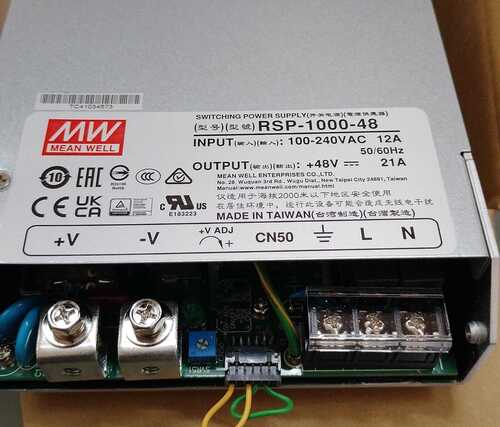 MEAN WELL, POWER SUPPLY, RSP-1000-48 12A