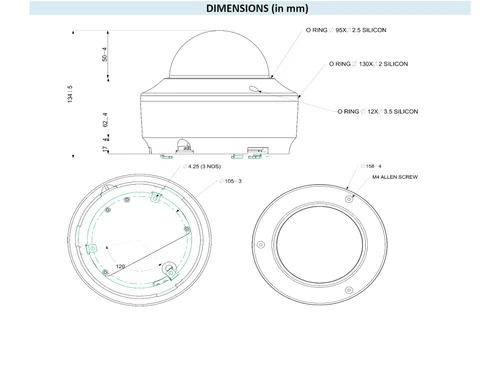 Matrix 8 MP IP Dome Camera (SATATYA CIDR80FL28CWS) - CCTV Surveillance Camera