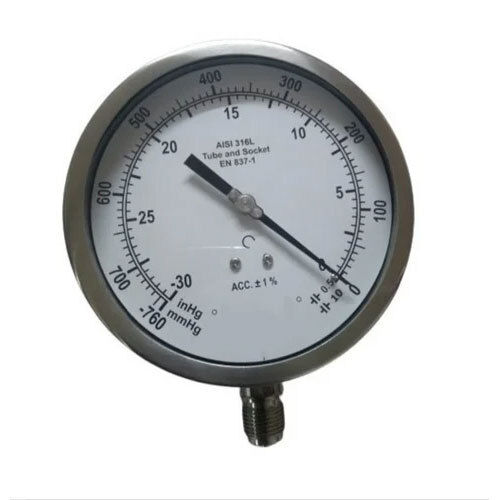 Vacuum Pressure Gauge, 0 to 760 mmhg