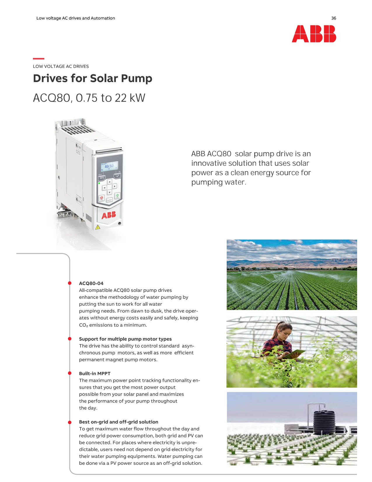 ACQ80 Drives for Solar Pump