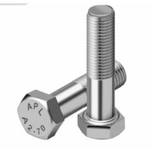 Din 931 Hex Head Bolt Half Thread - Color: Silver