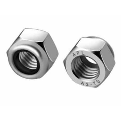 Din 982 Hex Nylock Nut - Color: Silver