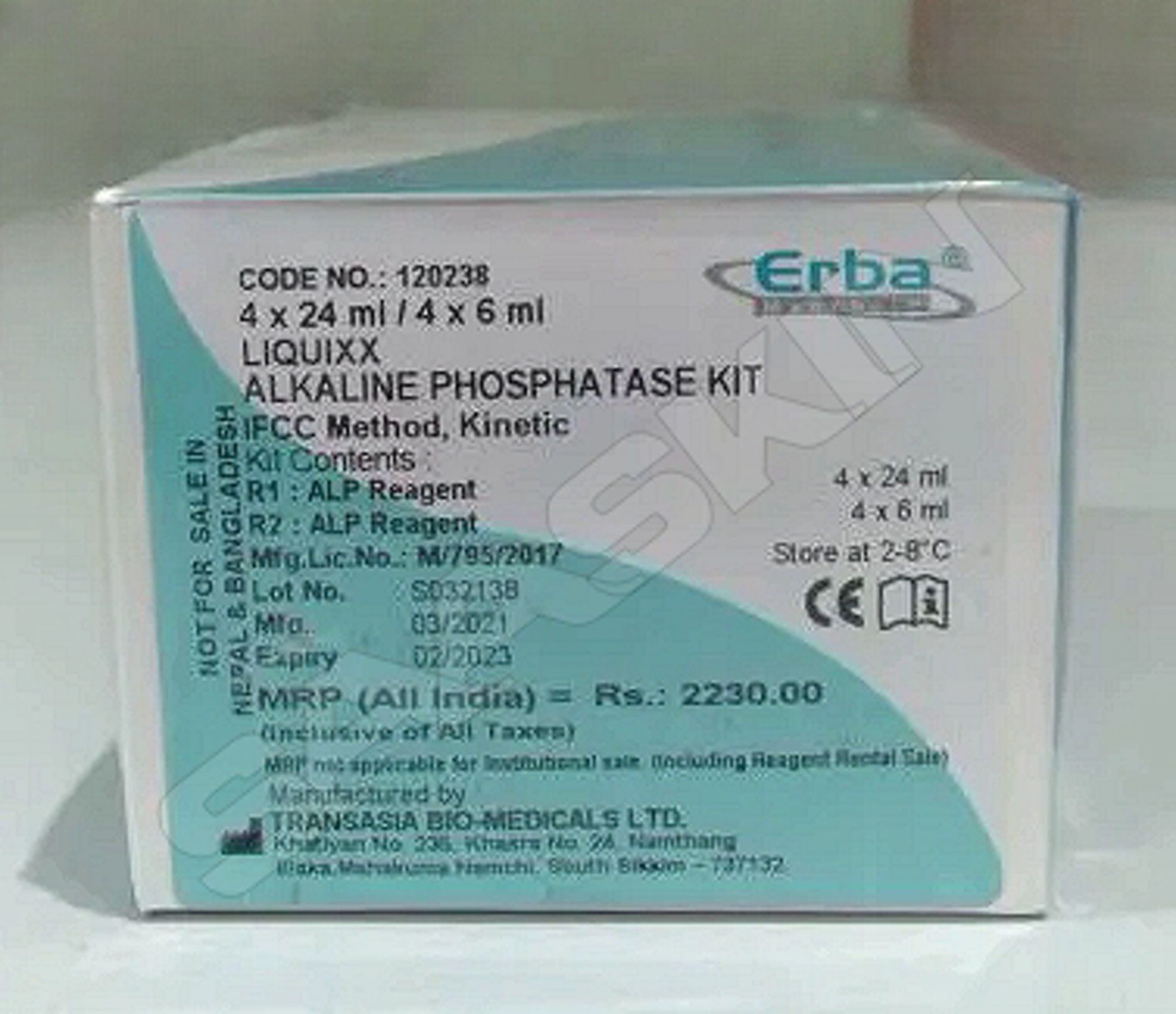 Erba Mannheim LIQUIXX Alkaline Phosphates Kit